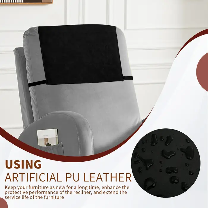 Juste de protection en similicuir pour canapé inclinable