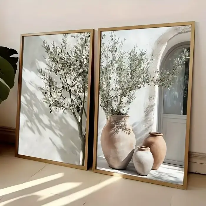 Toile d'olivier méditerranéen imprimée