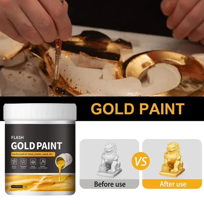 Peinture dorée liquide