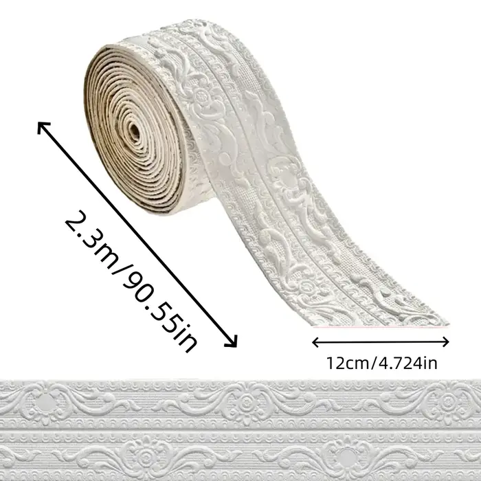 1 Rouleau de Bande Décorative de Plafond Auto-Adhésive Anti-Salissure