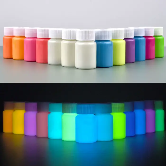 Peintures lumineuses fluorescentes longue durée