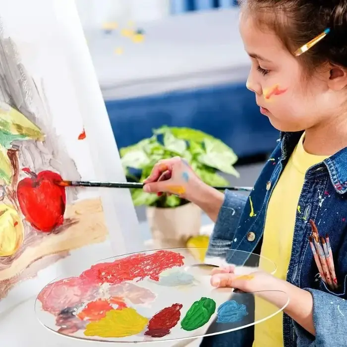 Palette de peinture acrylique transparente