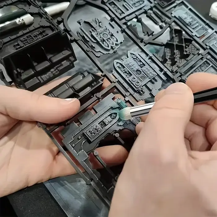 Un ensemble de 6 pinceaux professionnels pour peinture à sec avec manches en bois