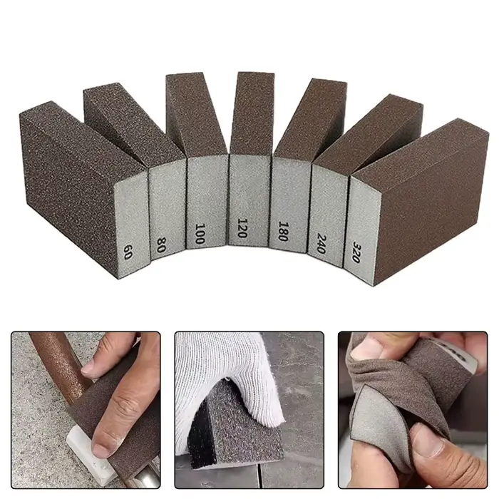 Blocs d'éponge de ponçage 60 80 100 120180 240 grain mur meulage bloc de sable papier de verre brique