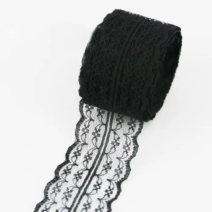 (10 Yards/Rouleau) Ruban en dentelle noire