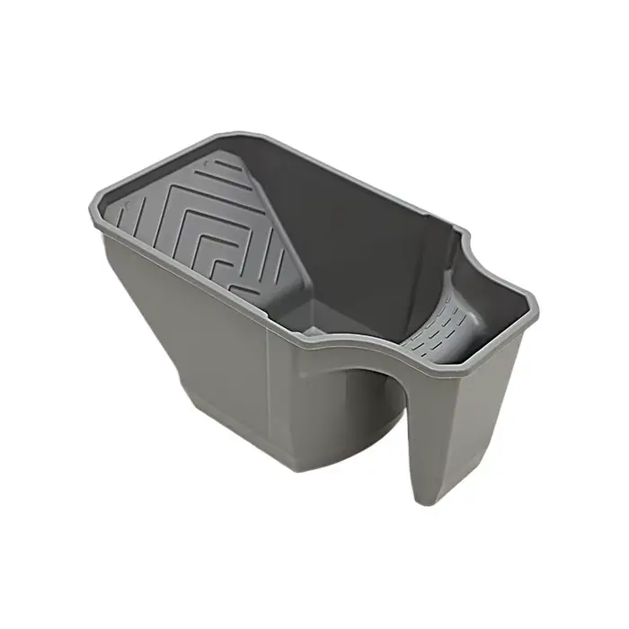 Tasse à peinture portative de 4 pouces avec support de rouleau-matériau PP Durable, grande capacité,