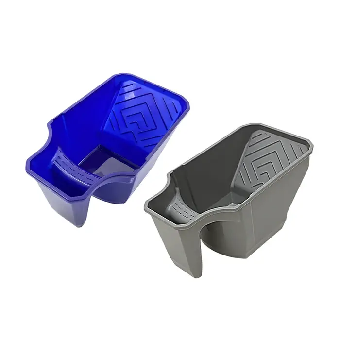Tasse à peinture portative de 4 pouces avec support de rouleau-matériau PP Durable