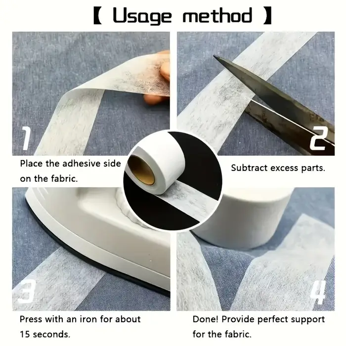 2 rouleaux de 40 yards de tissu non tissé thermocollant de poids moyen