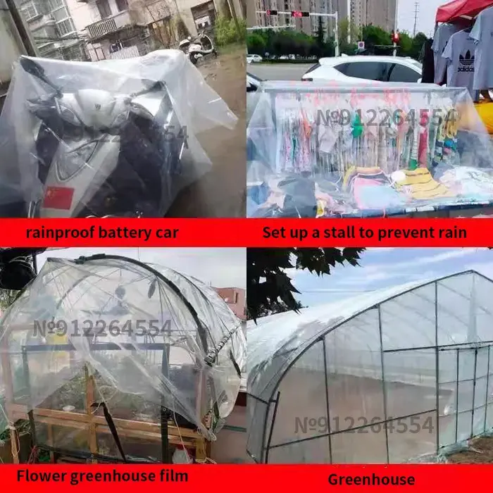 Bâche transparente imperméable à l'eau