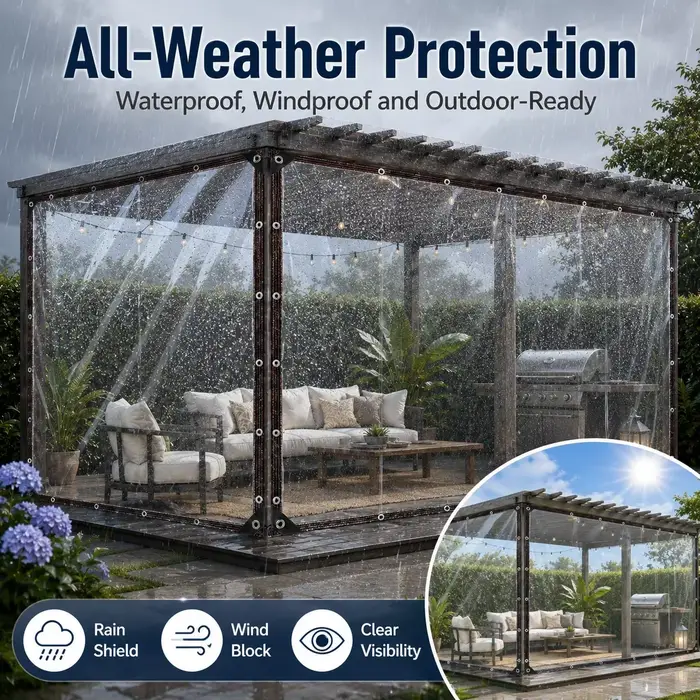 Bâche transparente imperméable pour jardin
