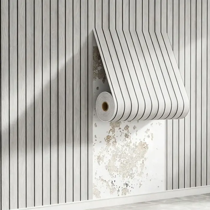 1 rouleau de carreaux muraux auto-adhésifs autocollants Grain de bois papier peint chambre cuisine salle de bains salon