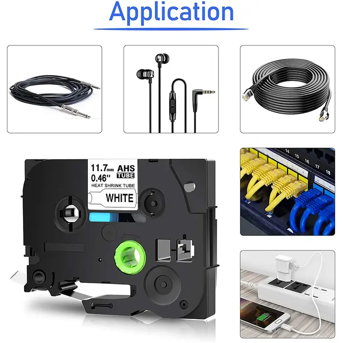 Ruban thermorétractable Compatible Brother HSe-231 HSe-211 HSe-221 HSe-631 pour p-touch PT-E550W E300 E500 P750WVP P900 P950W 7600