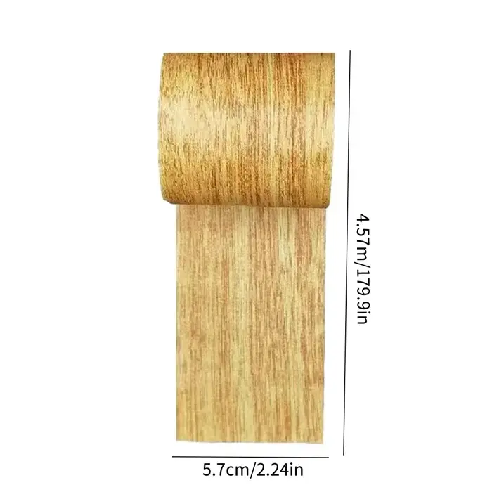 Ruban adhésif imitation bois réaliste 4,5 m/rouleau pour rénovation de sols, plinthes et décoration 