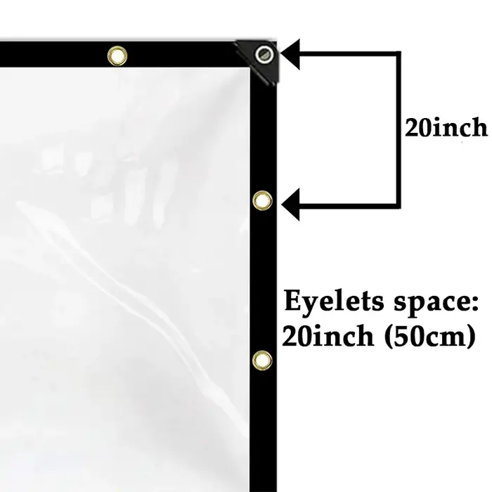 Bâche en vinyle transparent pour l'extérieur