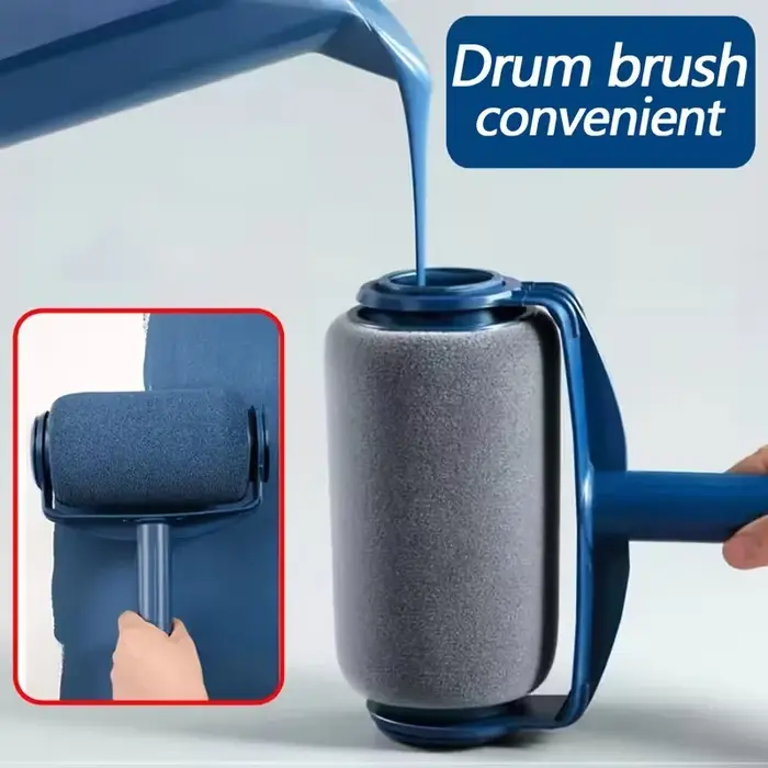 Rouleau de peinture rechargeable facile à remplir avec rangement intégré pour peindre les murs