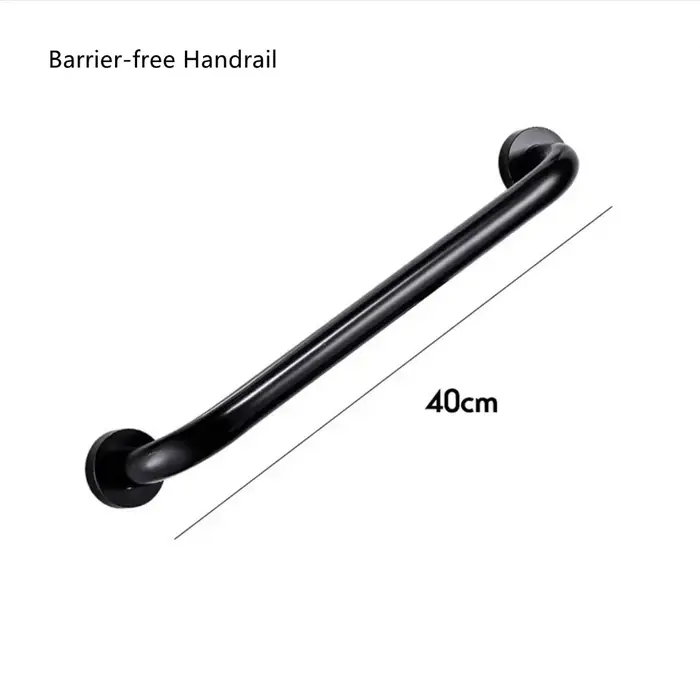 Barre d'appui antidérapante en aluminium noir/blanc pour salle de bain