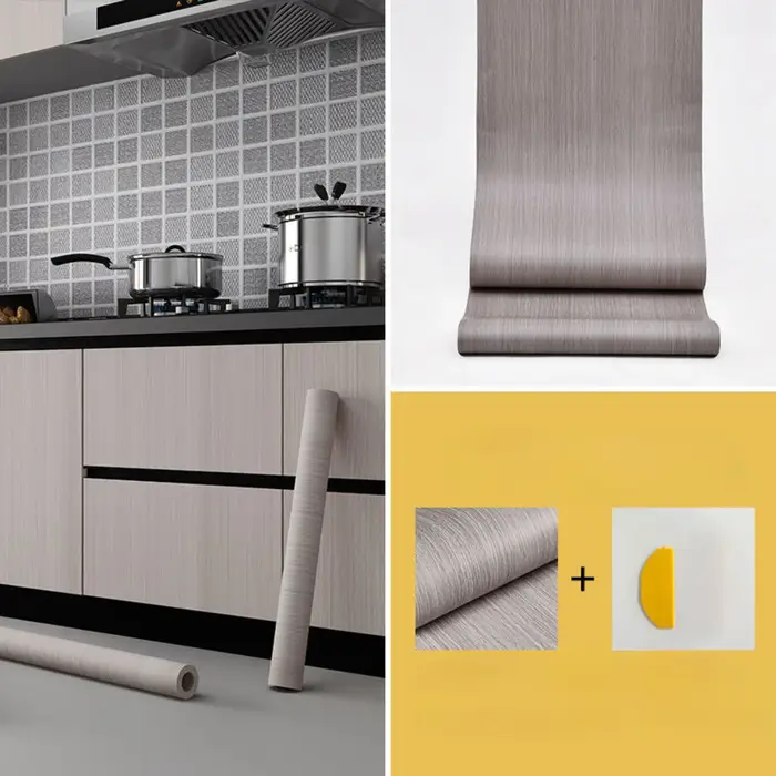 Papier Peint Auto-Adhésif Bois Mars, Imperméable, Épais, pour Rénovation de Meubles, Résistant à l'H