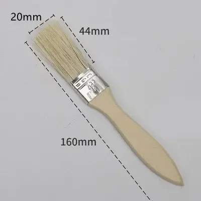 Pinceau à peinture avec manche en bois, 5 pièces, brosse pour barbecue, 1-6 pouces, brosse à cheveux