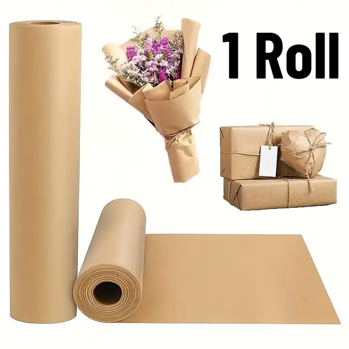1 rouleau de papier Kraft marron