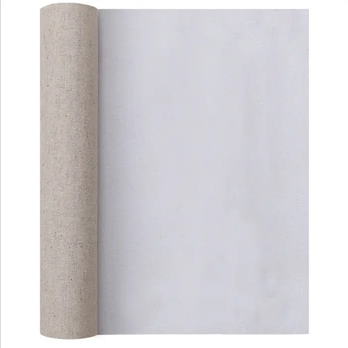 Toile vierge apprêtée en mélange de lin