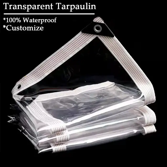 Bâche transparente imperméable en PVC personnalisée