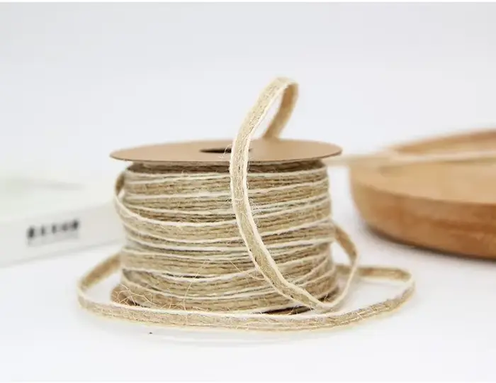 Rubans de tissage en toile de Jute naturelle, 10 mètres/lot, 5mm, pour noël, Halloween, décoration d