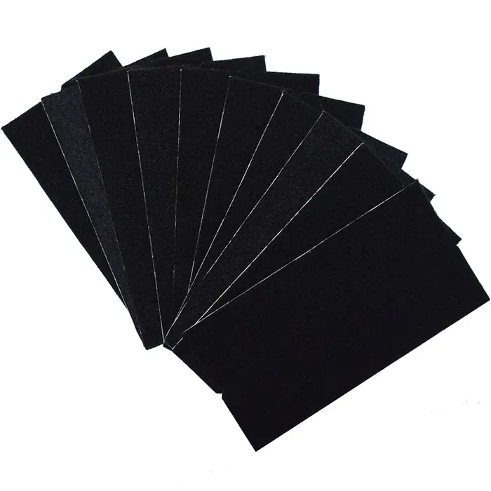 Grattoir rond de voiture en feutre de tissu noir avec colle auto-arina