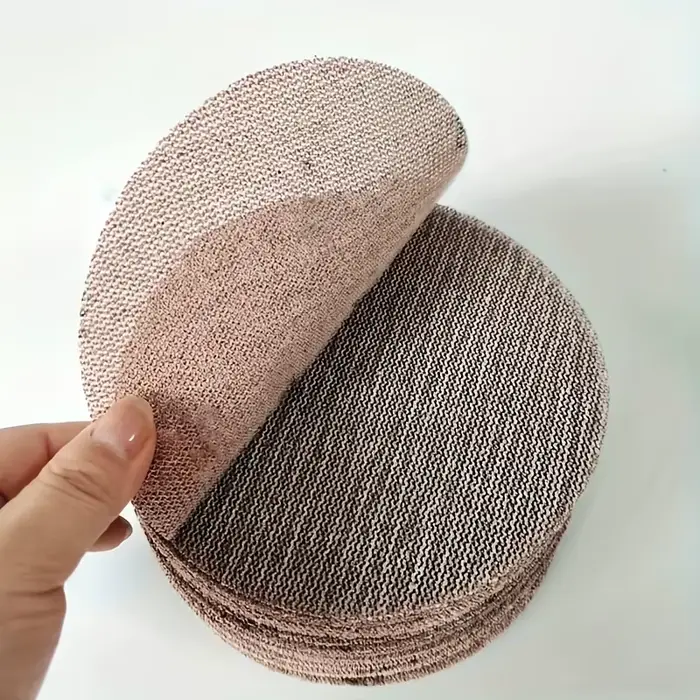 Boîte de ponçage à mailles sèches de 6 pouces, 150mm, mastic de chaux atomique, tampon de flocage ro