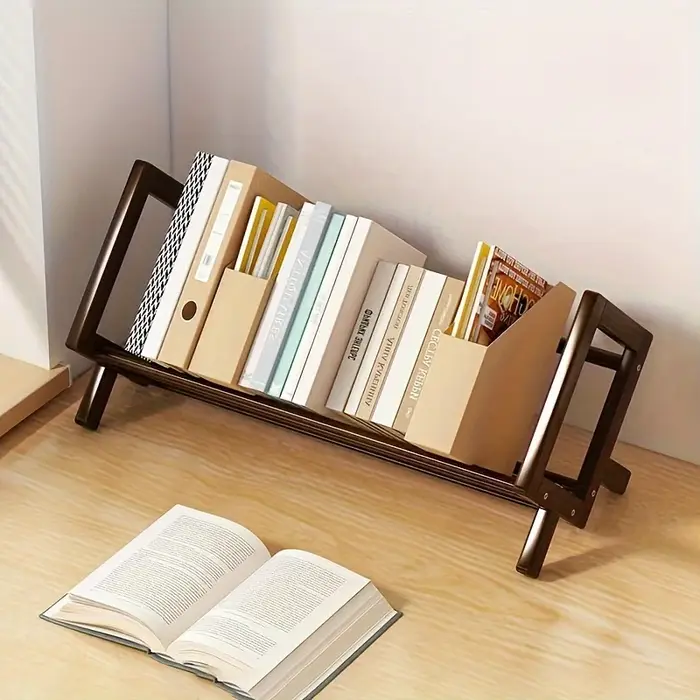 Bibliothèque de bureau maison salon petite décoration bambou étagère décorative bureau multi-étagère