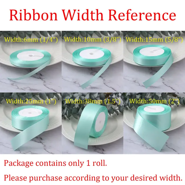Ruban en Satin Or Sauge de 22.8 Mètres