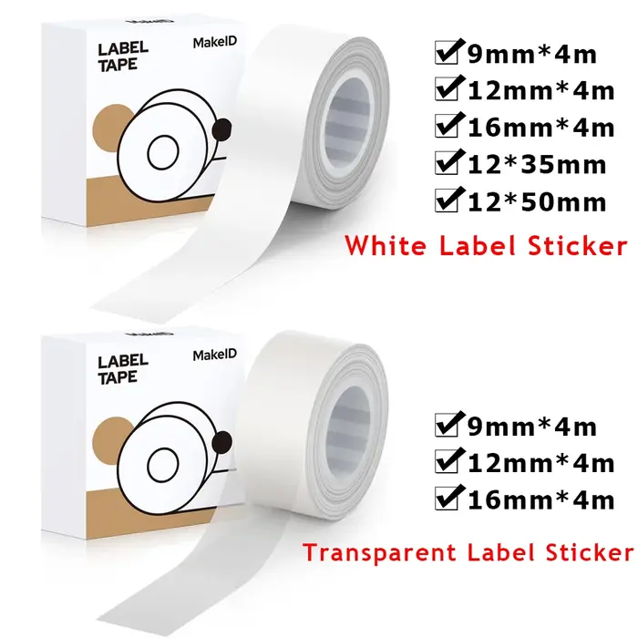 Rouleau de papier adhésif blanc/Transparent