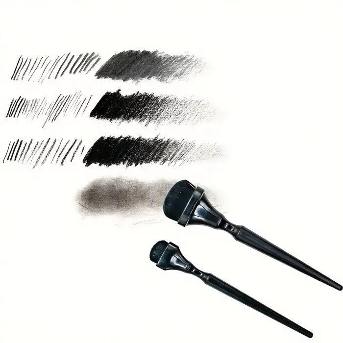 Pinceau de rendu noir, pinceau aquarelle durable pour charbon de bois