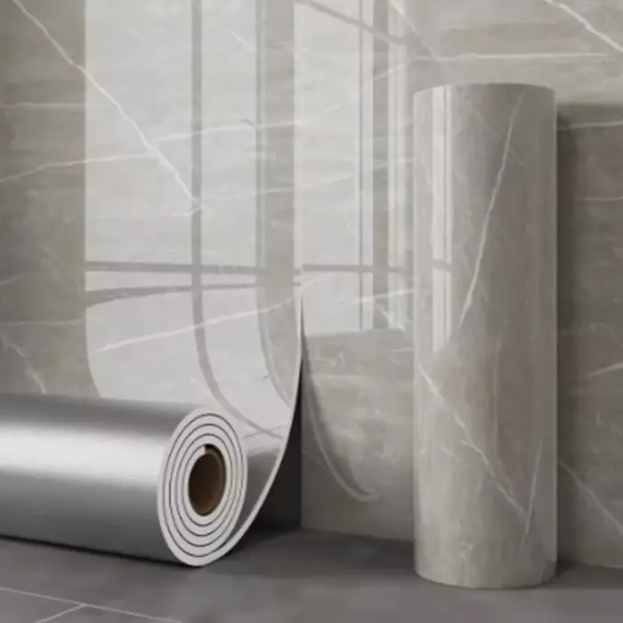 1 rouleau de papier peint auto-adhésif en marbre et mousse épaisse pour chambre à coucher