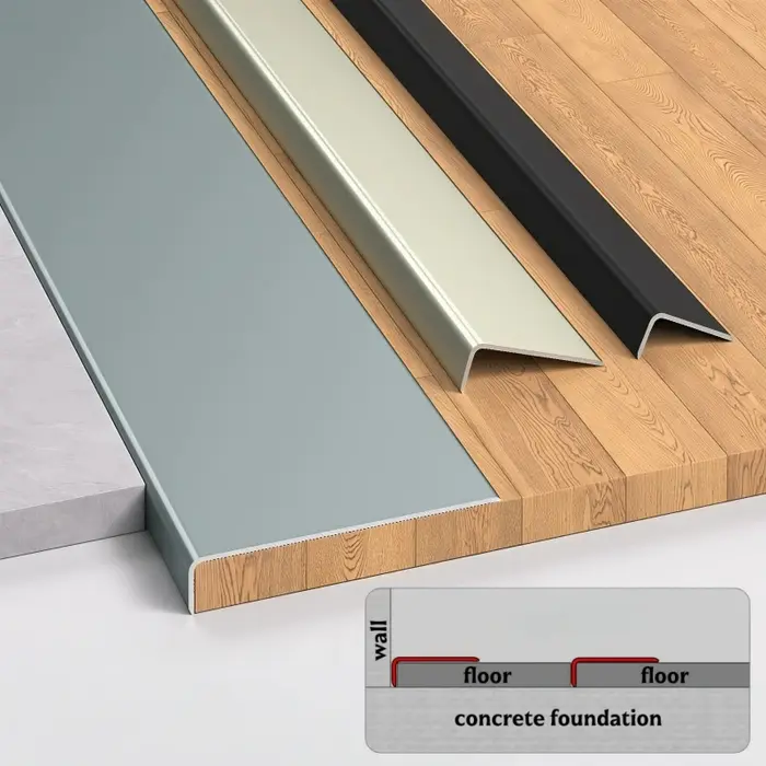90 ° Profilé d'angle droit en aluminium en forme de L