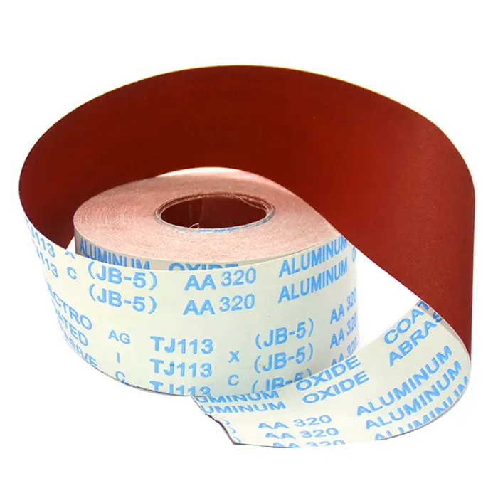 Rouleau de papier abrasif de 100 mm de large