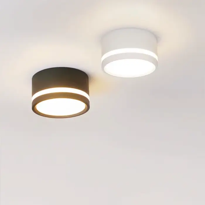 Plafonnier Spot lampe ronde Led salon Downlight monté en Surface AC220v Luminaire lumière décor à la