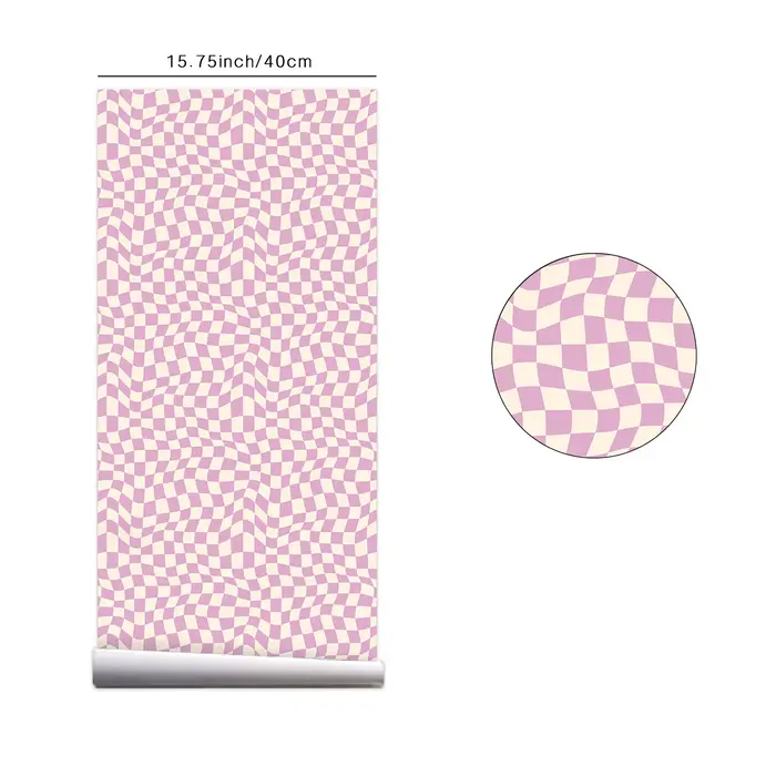 Papier peint texturé en damier pour la décoration intérieure, autocollants de meubles classiques, au