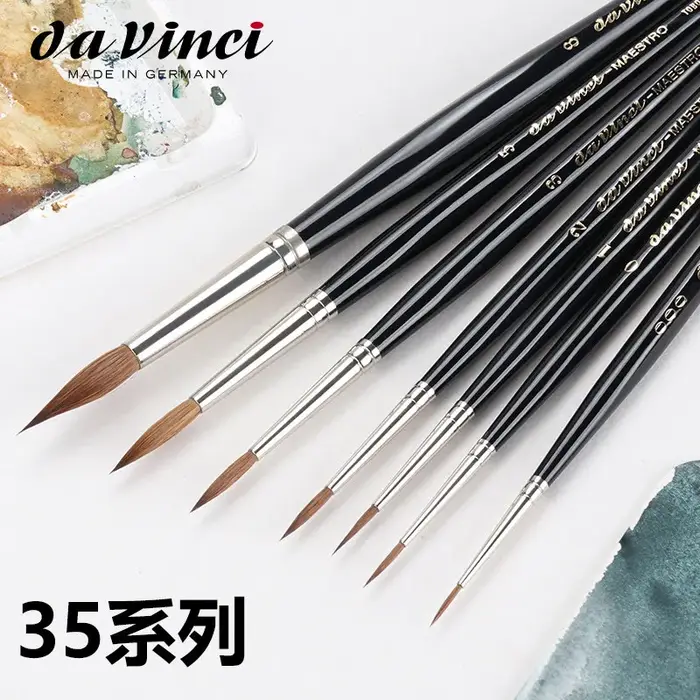 Pinceau rond long en poils de zibeline pur Da Vinci Masterful V35