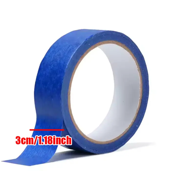 Ruban de masquage bleu 20m, ruban auto-adhésif de scellage inscriptible pour peinture artistique, croquis de voiture, rubans en papier pour bricolage, ruban de masquage bleu