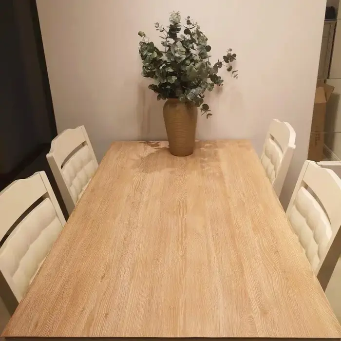 1 rouleau de papier peint autocollant en PVC à grain de bois