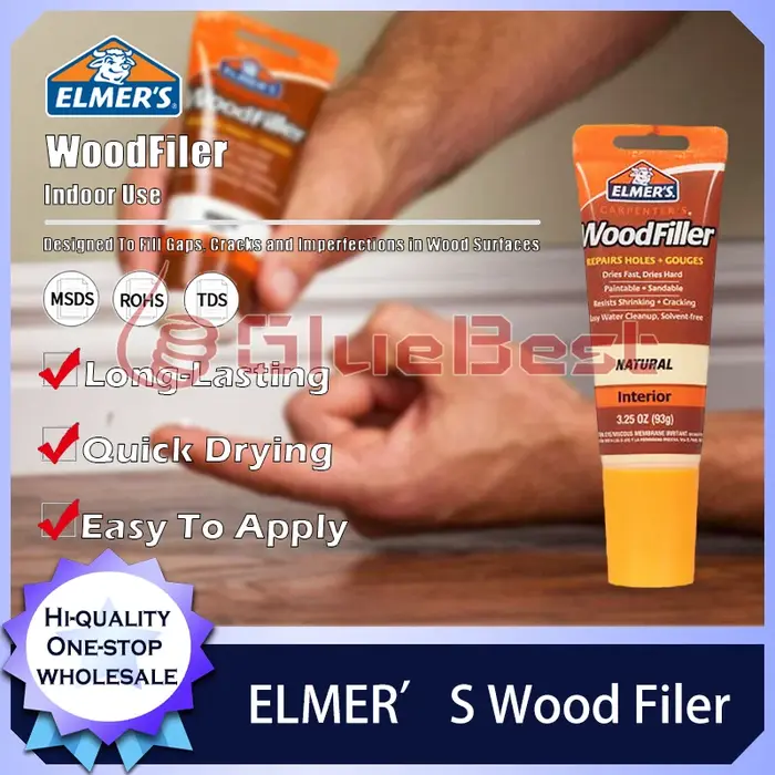 Remplisseur de bois ELMER'S pour la réparation du bois, les fissures et le remplissage des trous d'o