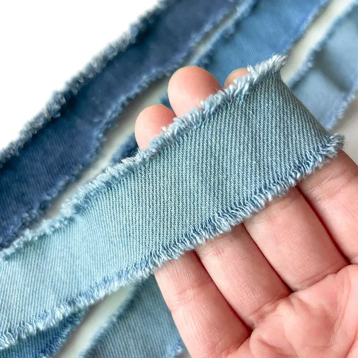 Ruban en Polyester bleu Denim avec bobine