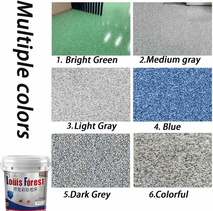 Revêtement de sol époxy effet marbre brillant