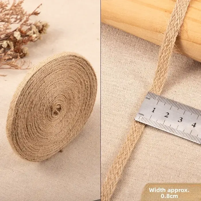 Rouleau de tissu de Jute naturel, plat et large, corde de chanvre tissée, décoration de tuyau d'eau,