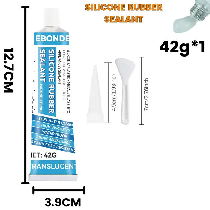 Mastic en caoutchouc de Silicone, adhésif étanche pour la liaison du Silicone/plastique/métal/verre,