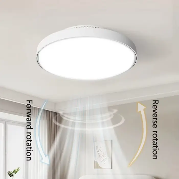 Lampe de ventilateur de plafond LED avec conception moderne sans lame, vent silencieux et fort, télé