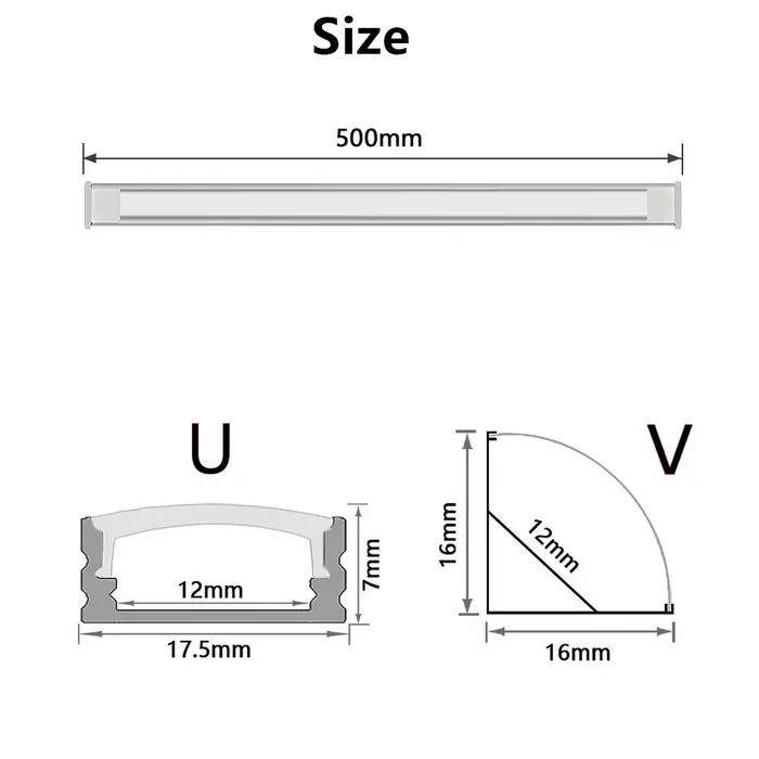 Profilé en aluminium pour bande LED