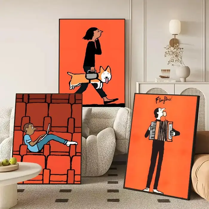 J-Jean Art j-jullien affiche autocollants peinture murale auto-adhésive Stickers muraux pour chambre salon maison HD décor cadeau