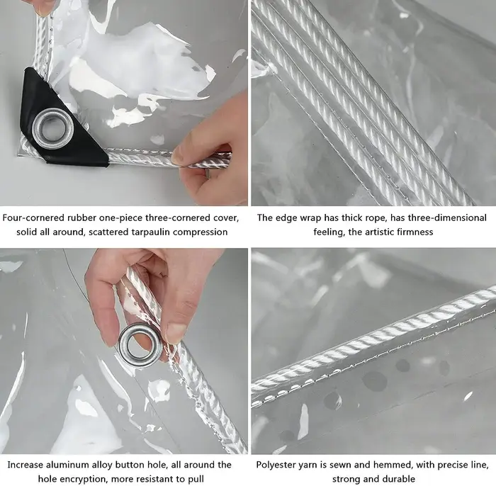 Bâche transparente en PVC de 0.39mm