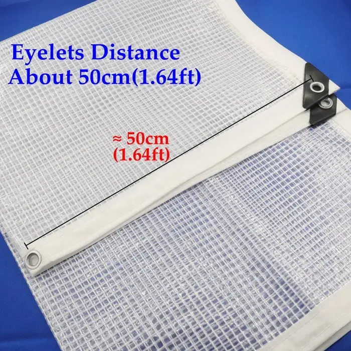 Bâche PE renforcée en maille transparente de 0.35mm